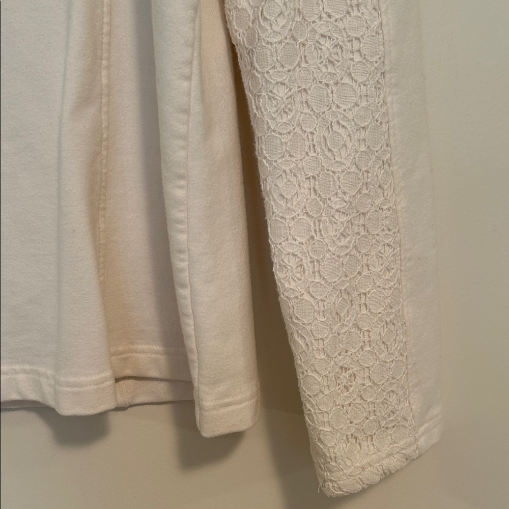 Women's Cream Hooded Jacket with lace accents size 1 - Picture 8 of 11